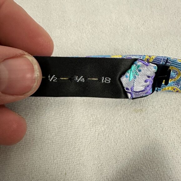 HISDERN Pre-Tied Bow Tie Adjustable Paisley Silk Handmade Patterned - Picture 4 of 10